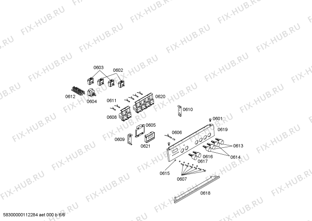 Схема №6 P1HCB48552 с изображением Ручка конфорки для электропечи Bosch 00417339