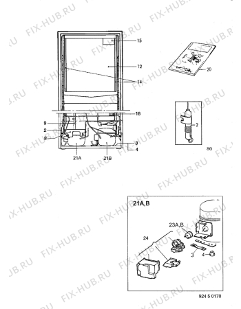 Взрыв-схема холодильника Electrolux ER4004B - Схема узла C10 Cold, users manual