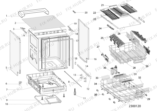 Схема №3 LTF11S112LEU (F086440) с изображением Микромодуль для посудомоечной машины Indesit C00310302