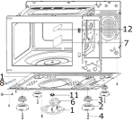 Схема №8 BM5120AXSA (408114, BD18GB3) с изображением Часть корпуса для микроволновки Gorenje 465358