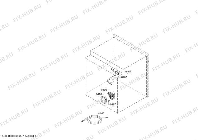 Взрыв-схема плиты (духовки) Bosch HEA513BW0 - Схема узла 04
