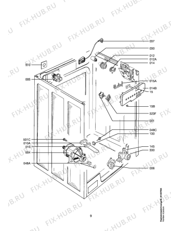 Взрыв-схема стиральной машины Aeg LAVSOUPLESSE12 - Схема узла Electrical equipment 268