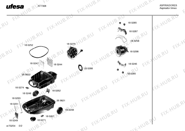 Схема №3 AT7308 с изображением Интегрированный контур для пылесоса Bosch 00180289