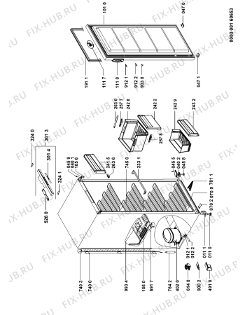 Схема №1 AFG 8101 с изображением Дверь для холодильной камеры Whirlpool 481241610177