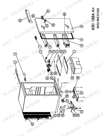 Схема №1 KRI1884A (F091299) с изображением Другое для холодильника Indesit C00323741