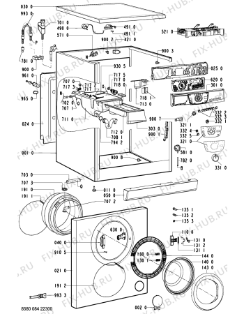 Схема №2 207 309 с изображением Декоративная панель для стиралки Whirlpool 481245213764