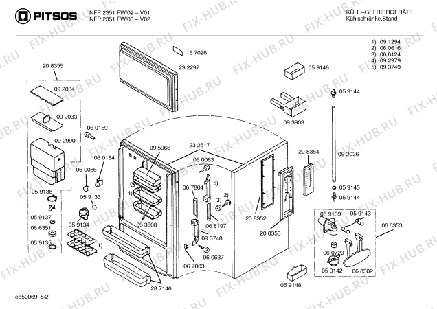 Схема №5 NFP2400FW с изображением Седло клапана для холодильника Bosch 00059139