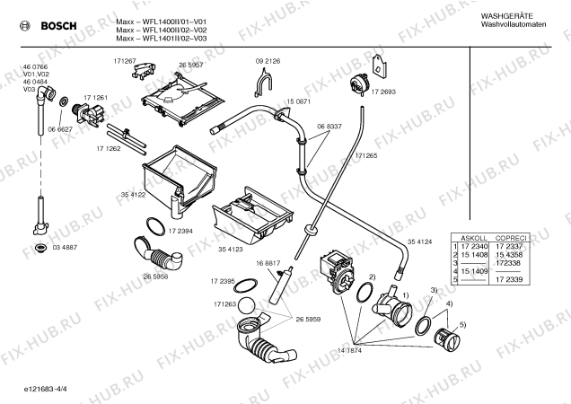 Взрыв-схема стиральной машины Bosch WFL1400II Maxx - Схема узла 04