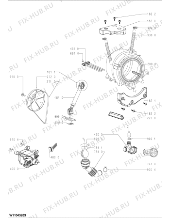 Схема №1 AWO/D 6126 с изображением Амортизатор для стиралки Whirlpool 481010716444