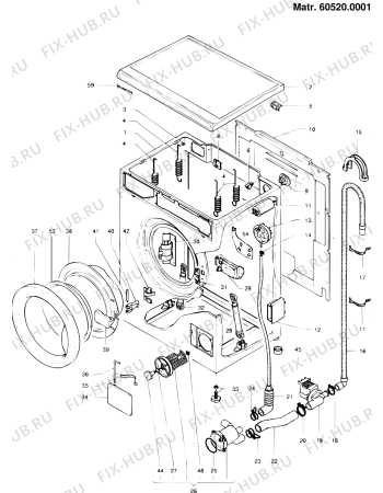 Схема №4 AS1047CTXEX (F014462) с изображением Ручка переключения для стиральной машины Indesit C00050584