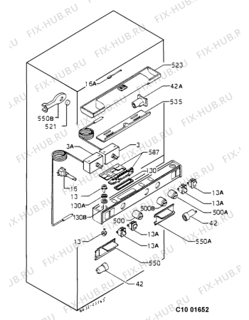 Взрыв-схема холодильника Juno JVZ9491 - Схема узла Thermostat