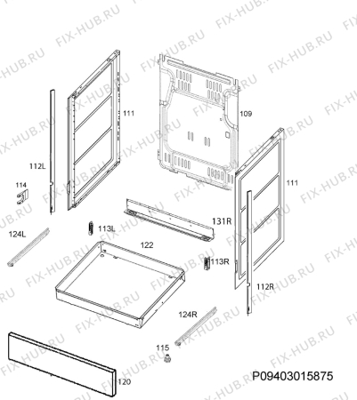 Взрыв-схема плиты (духовки) Faure FCI55271SA - Схема узла Housing 001