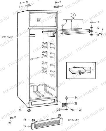 Взрыв-схема холодильника Electrolux TR1288A - Схема узла C10 Cabinet