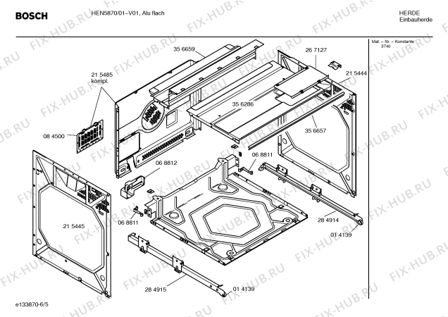 Взрыв-схема плиты (духовки) Bosch HEN5870 Bosch - Схема узла 05