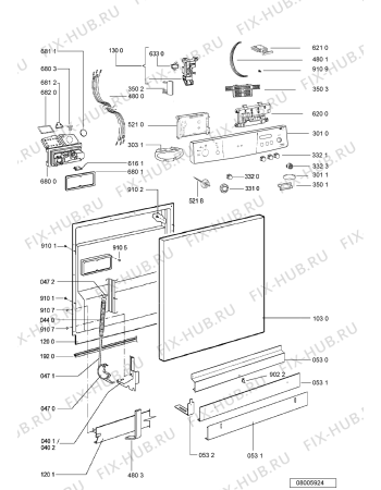 Схема №2 ADP 7870 WH с изображением Обшивка для посудомоечной машины Whirlpool 481245373714