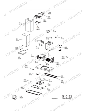 Схема №1 208354504403PRF01306 с изображением Спецнабор для вентиляции Whirlpool 482000099396