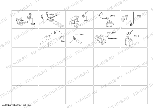 Взрыв-схема стиральной машины Bosch WLG24160BY, Serie 4 - Схема узла 05