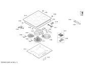 Схема №1 M1343N0 с изображением Крышка для плиты (духовки) Bosch 00681078