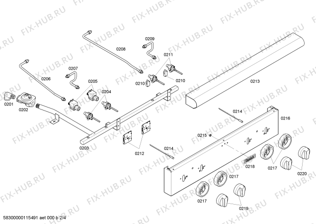 Схема №4 PC304D с изображением Коллектор для электропечи Bosch 00499549