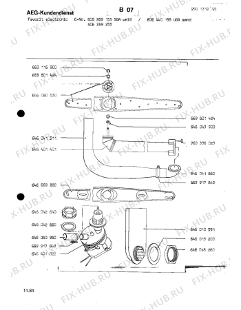 Взрыв-схема посудомоечной машины Aeg ELECTRONIC UGA - Схема узла Section7