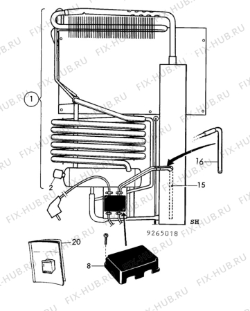 Взрыв-схема холодильника Electrolux KM100B - Схема узла C20 Cold, User manual E