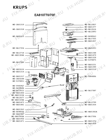 Схема №4 EA810740/70K с изображением Микромодуль для электрокофеварки Krups MS-5884006