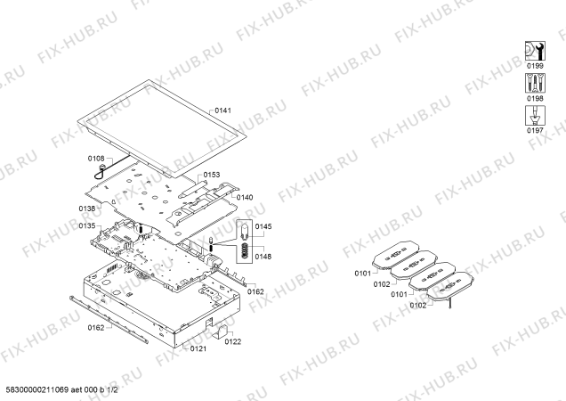 Схема №2 VI414611 с изображением Рамка для духового шкафа Bosch 00778117