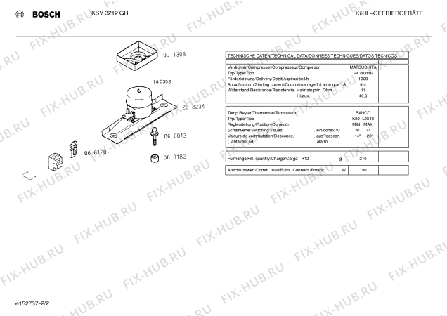 Взрыв-схема холодильника Bosch KSV3212GR - Схема узла 02