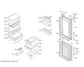 Схема №4 KGN36XL30G с изображением Дверь морозильной камеры для холодильника Bosch 00712173