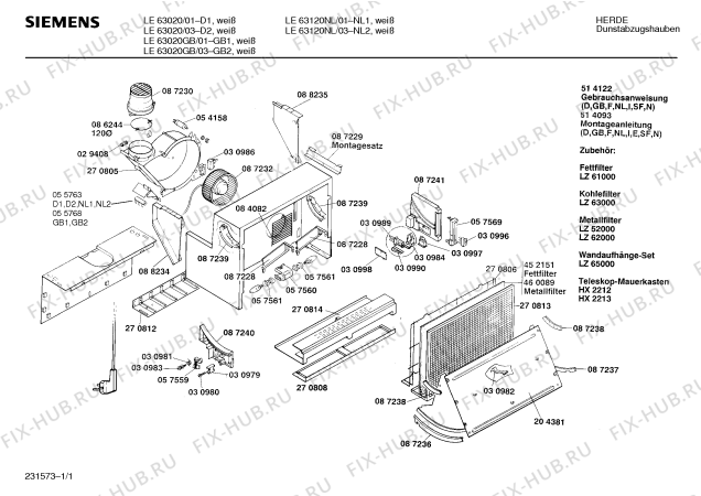 Схема №1 LE57020 с изображением Панель для вентиляции Bosch 00057569