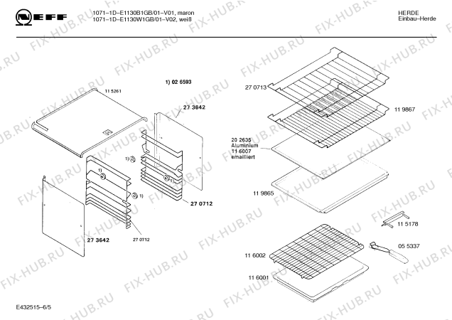 Схема №6 E1130W1GB 1071-1D с изображением Переключатель для плиты (духовки) Bosch 00152104