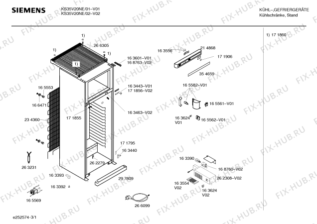 Схема №3 KS35V20NE с изображением Дверь для холодильной камеры Siemens 00234960