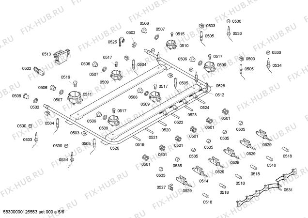 Схема №5 HSK66K44EB PROFESSIONAL с изображением Декоративная рамка для плиты (духовки) Bosch 00475309