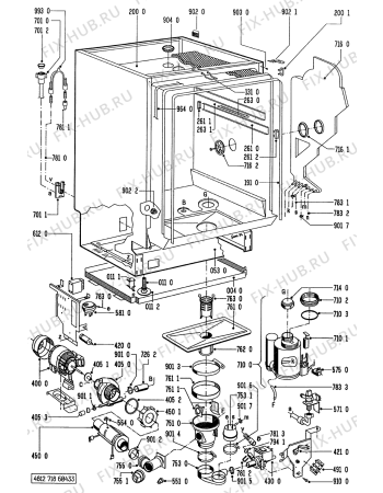 Схема №3 GSI 331 SL/IN с изображением Обшивка для посудомоечной машины Whirlpool 481245379282