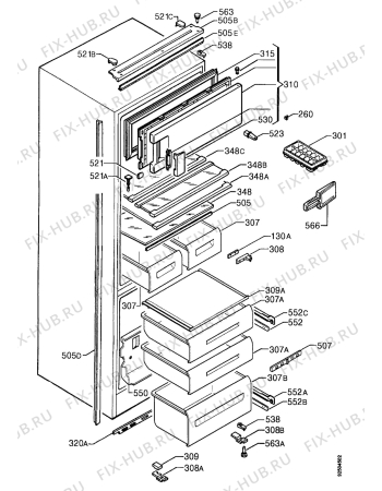 Взрыв-схема холодильника Zanussi ZI230Z - Схема узла Housing 001