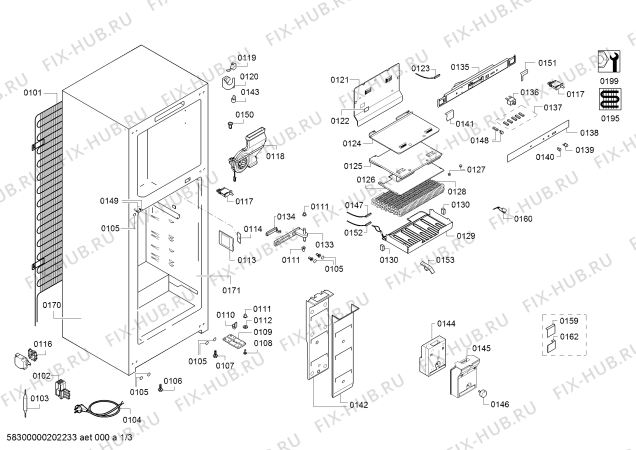 Схема №2 KDN42VL255 с изображением Модуль управления для холодильника Bosch 11020555