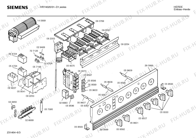 Схема №5 HN74020 с изображением Переключатель для плиты (духовки) Siemens 00059601