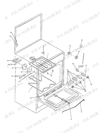 Взрыв-схема плиты (духовки) Acec CU20151 - Схема узла Electrical equipment
