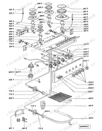 Схема №2 HG 600 WS с изображением Пламярассекатель для духового шкафа Whirlpool 481936069421