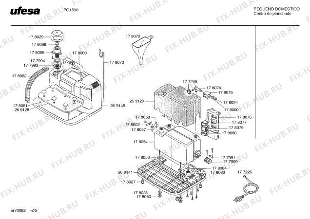 Схема №2 PG1590 с изображением Заглушка для составляющей Bosch 00178029