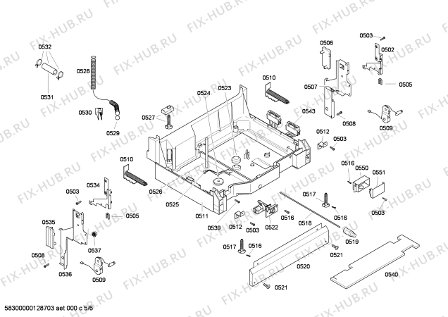 Взрыв-схема посудомоечной машины Bosch SHI66A05UC Bosch - Схема узла 05