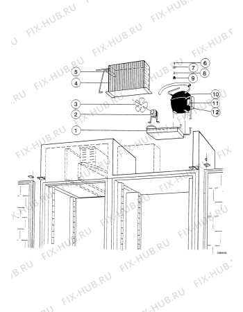 Взрыв-схема холодильника Electrolux BSK1400L - Схема узла Functional parts