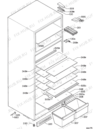 Взрыв-схема холодильника Zanker KS4320 - Схема узла Housing 001