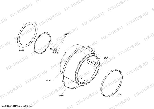 Схема №5 WTE86381 с изображением Подшипник для сушильной машины Siemens 00244257