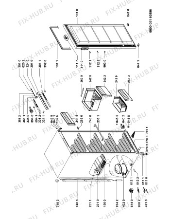 Схема №1 AFG81002 (F090738) с изображением Панель для кондиционера Indesit C00329572