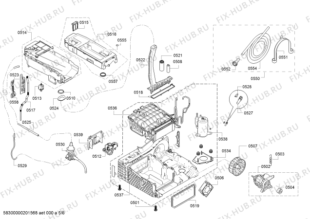 Схема №6 WT47W5680W с изображением Крышка для сушильной машины Siemens 11024743