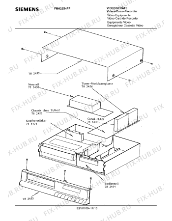 Взрыв-схема телевизора Siemens FM622S4FF - Схема узла 13