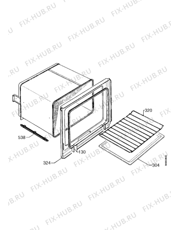 Взрыв-схема плиты (духовки) Electrolux EOB199X - Схема узла Housing 001