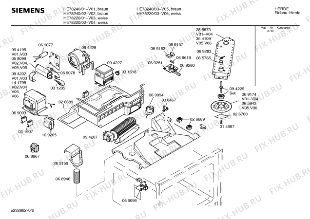 Схема №6 HE78260 с изображением Инструкция по эксплуатации для духового шкафа Siemens 00521883