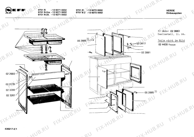 Схема №2 1392720002 9702N-2 с изображением Винт для плиты (духовки) Bosch 00022881